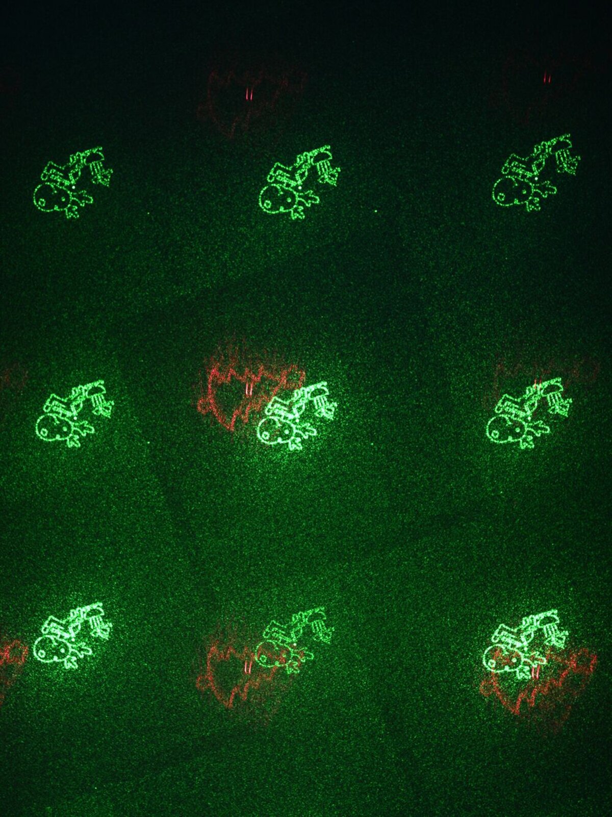 Multi Point Red & Green Christmas Pattern Garden Laser Light - 12m x 12m