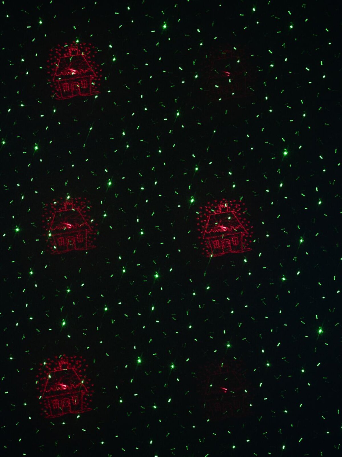 Multi Point Red & Green Christmas Pattern Garden Laser Light - 12m x 12m