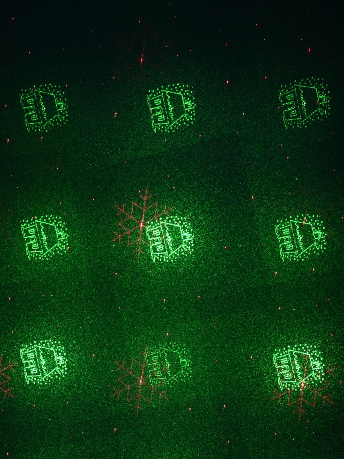 Multi Point Red & Green Christmas Pattern Garden Laser Light - 12m x 12m