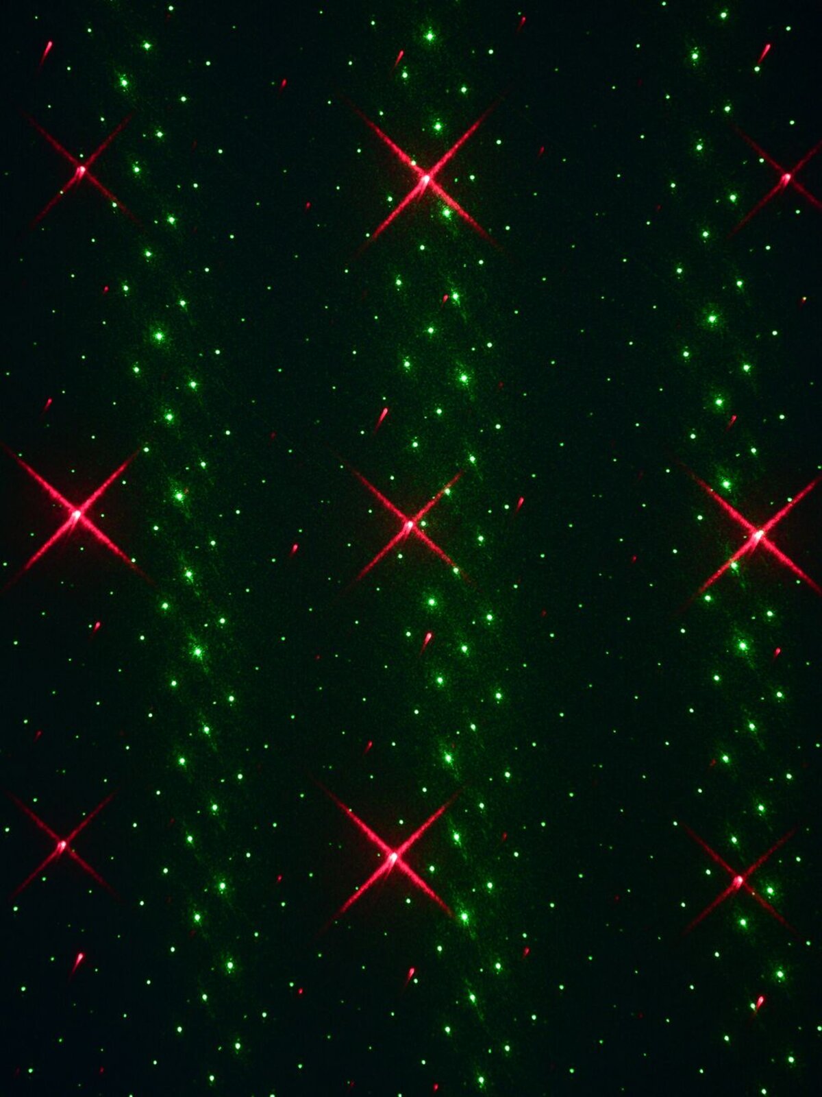Multi Point Red & Green Flowers & Dots Pattern Garden Laser Light - 12m x 12m
