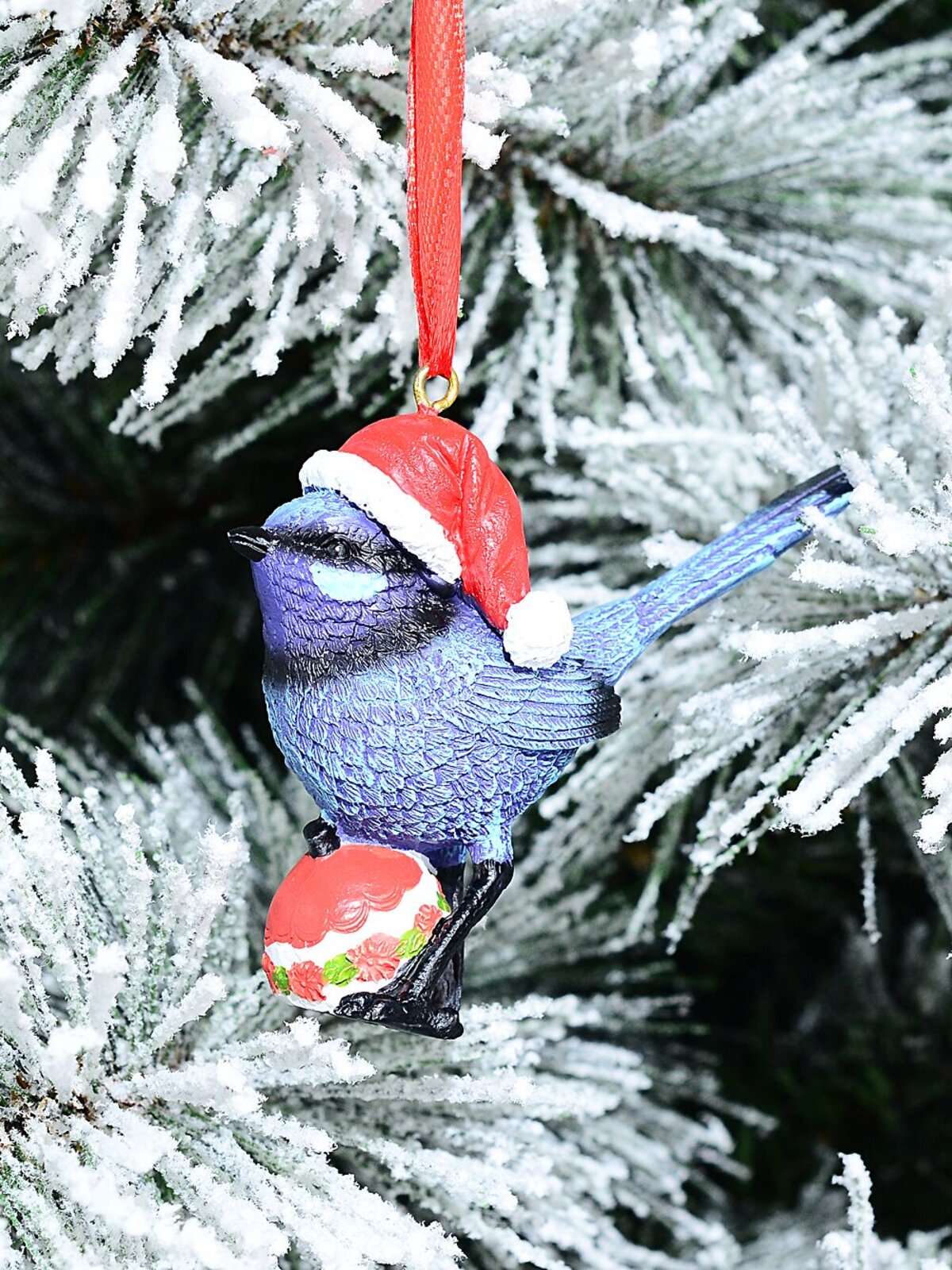 Native Blue Splendid Fairywren Bauble Whimsical Essential Ornament | 75mm — image 3