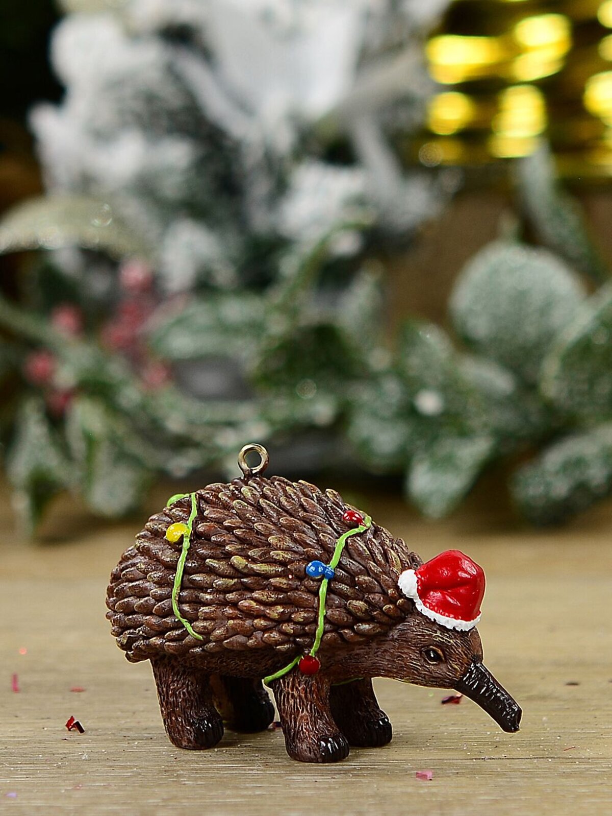 Native Echidna With Fairy Lights Whimsical Essential Ornament | 80mm — image 2