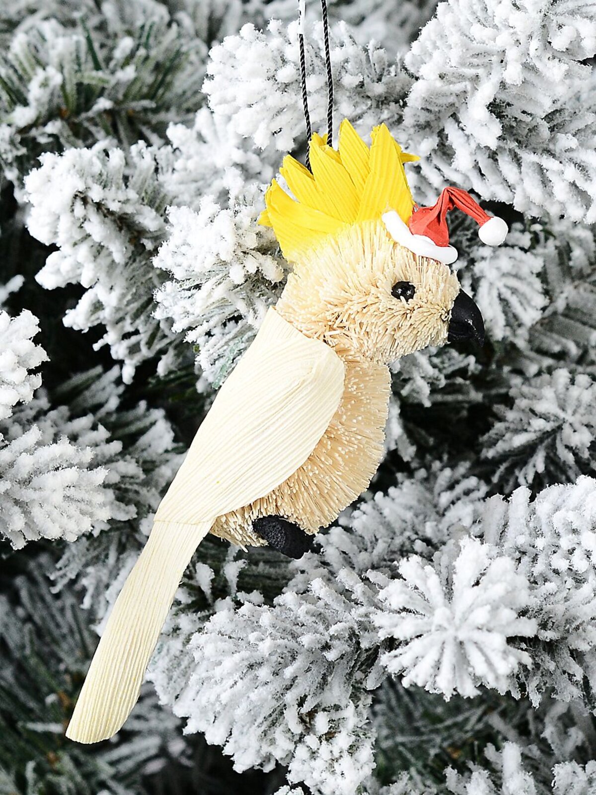 Native White Cockatoo Whimsical Organic Australian Ornament | 14cm — image 2