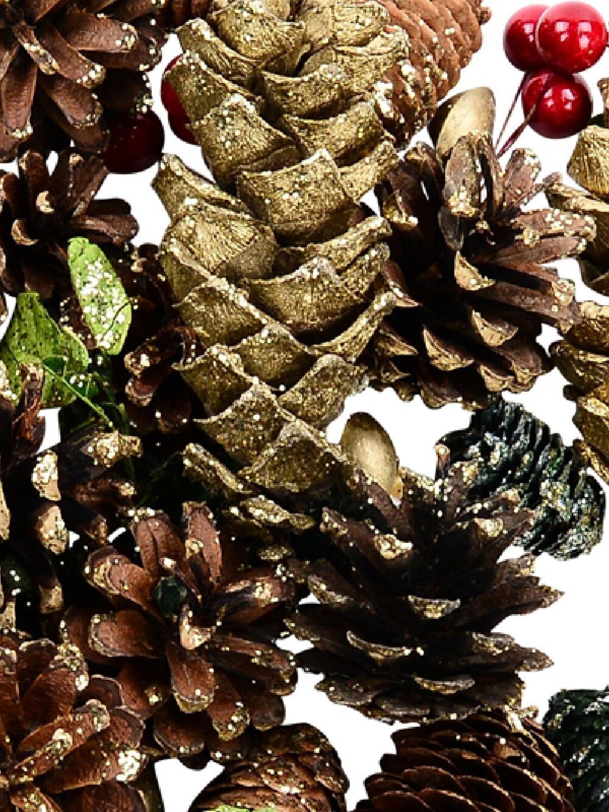 Natural Gold & Green Pinecone, Berry & Foliage Mix | 300g — image 2