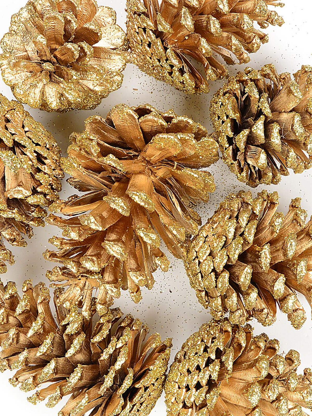 Natural Large Gold Glittered Pinecones | 200g — image 5