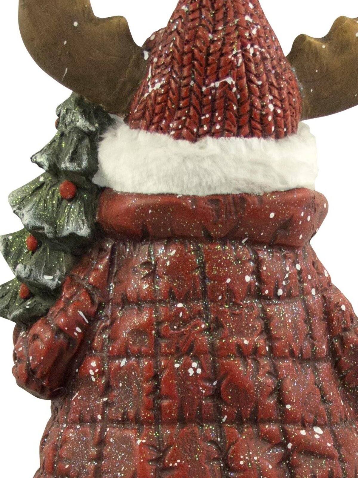 Nordic Resin Reindeer Decor Holding Tree & Gift - 62cm