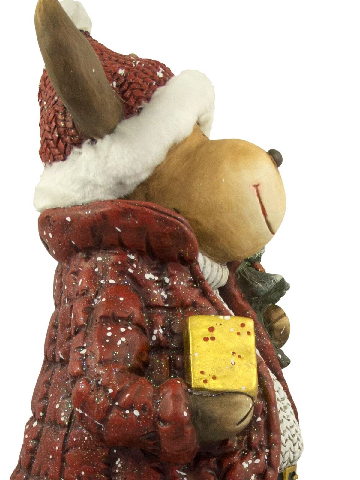 Nordic Resin Reindeer Decor Holding Tree & Gift - 62cm