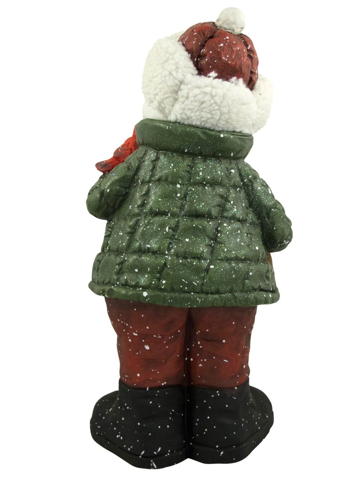 Nordic Resin Snowman Decor Holding Cardinal & Bird House - 61cm — image 9
