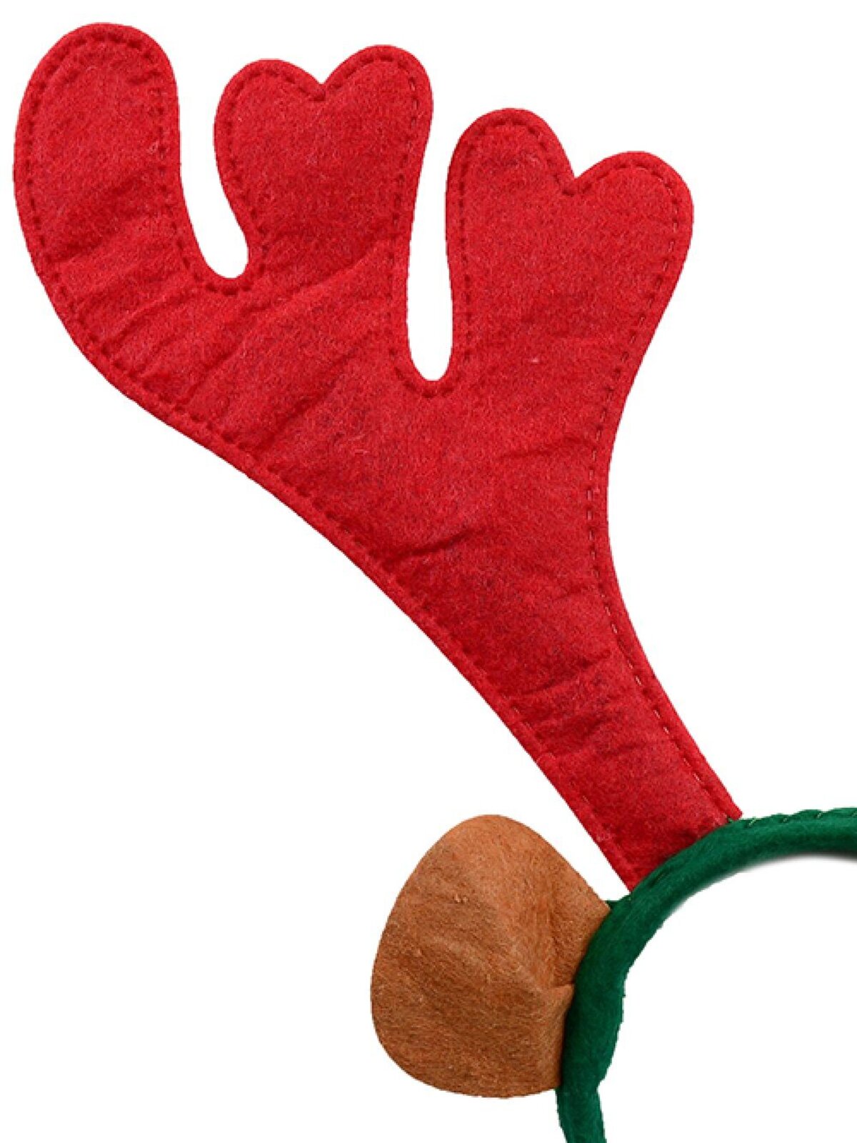 Novelty Reindeer Antlers With Ears Christmas Headband - One Size Fits Most — image 2