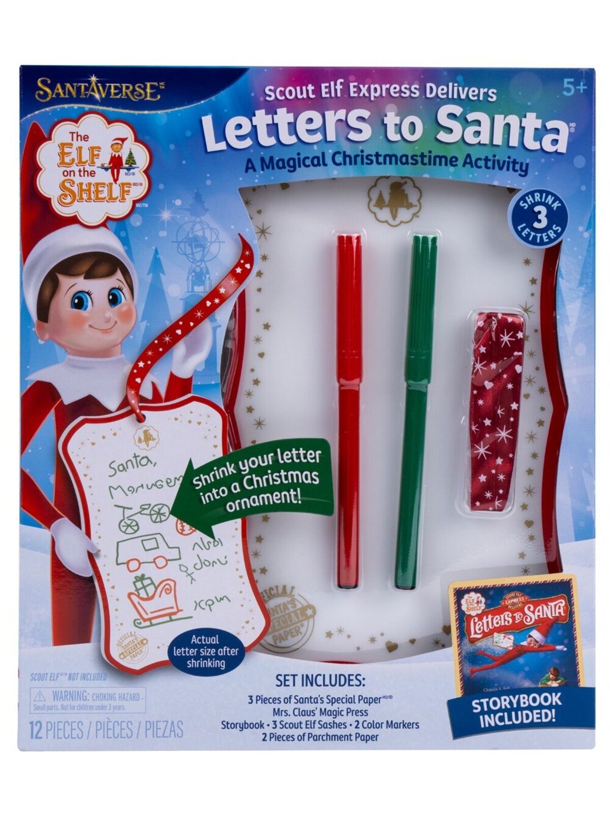Official Elf On The Shelf: Letters To Santa Kit | 12 Piece Shrinkable Ornament Set — image 4