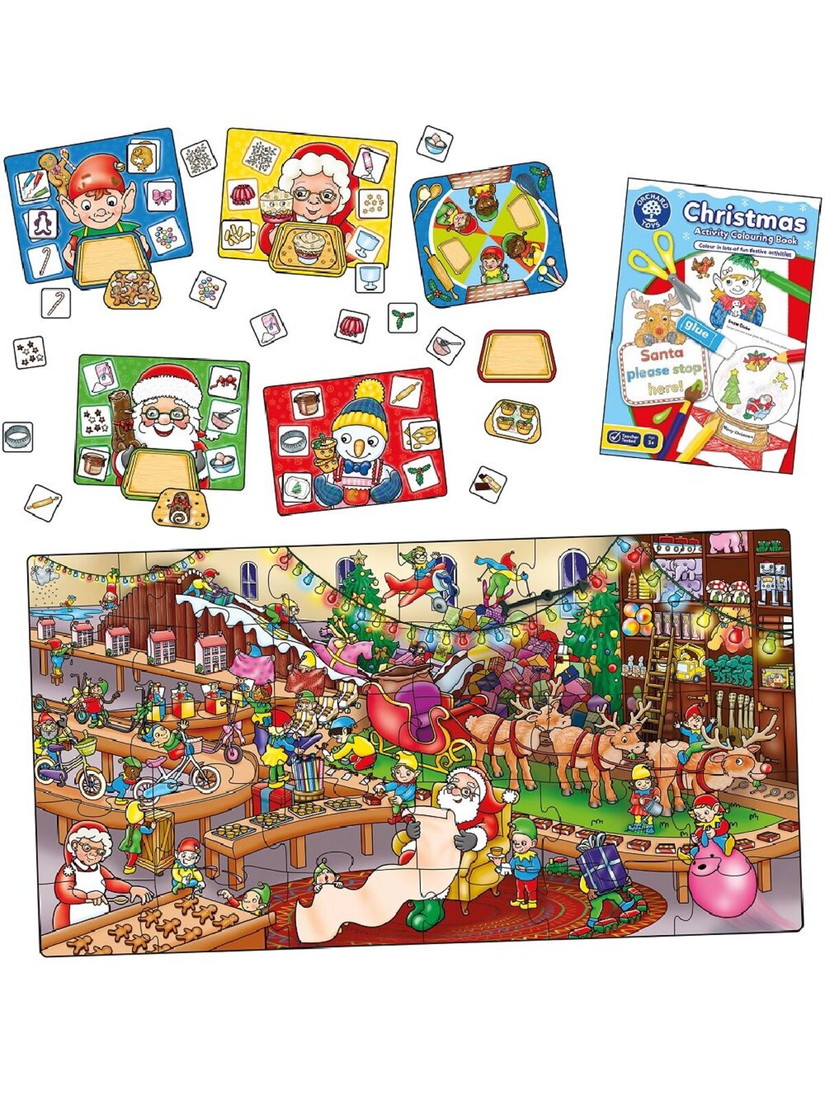 Orchard Toys Christmas Eve Box With Game, Colouring Book & 30 Piece Puzzle — image 2