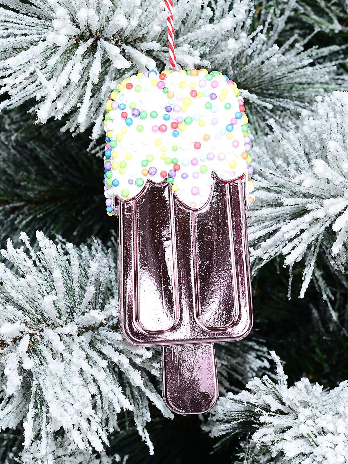 Pink Frosted Popsicle With Sprinkles Whimsical Essential Ornament | 12cm — image 2