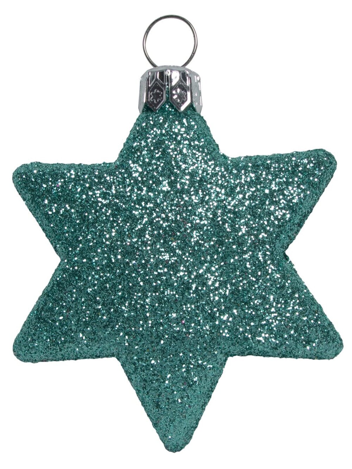Pink, Peppermint & Gold Glittered Star Decorations - 8 x 65mm  — image 5