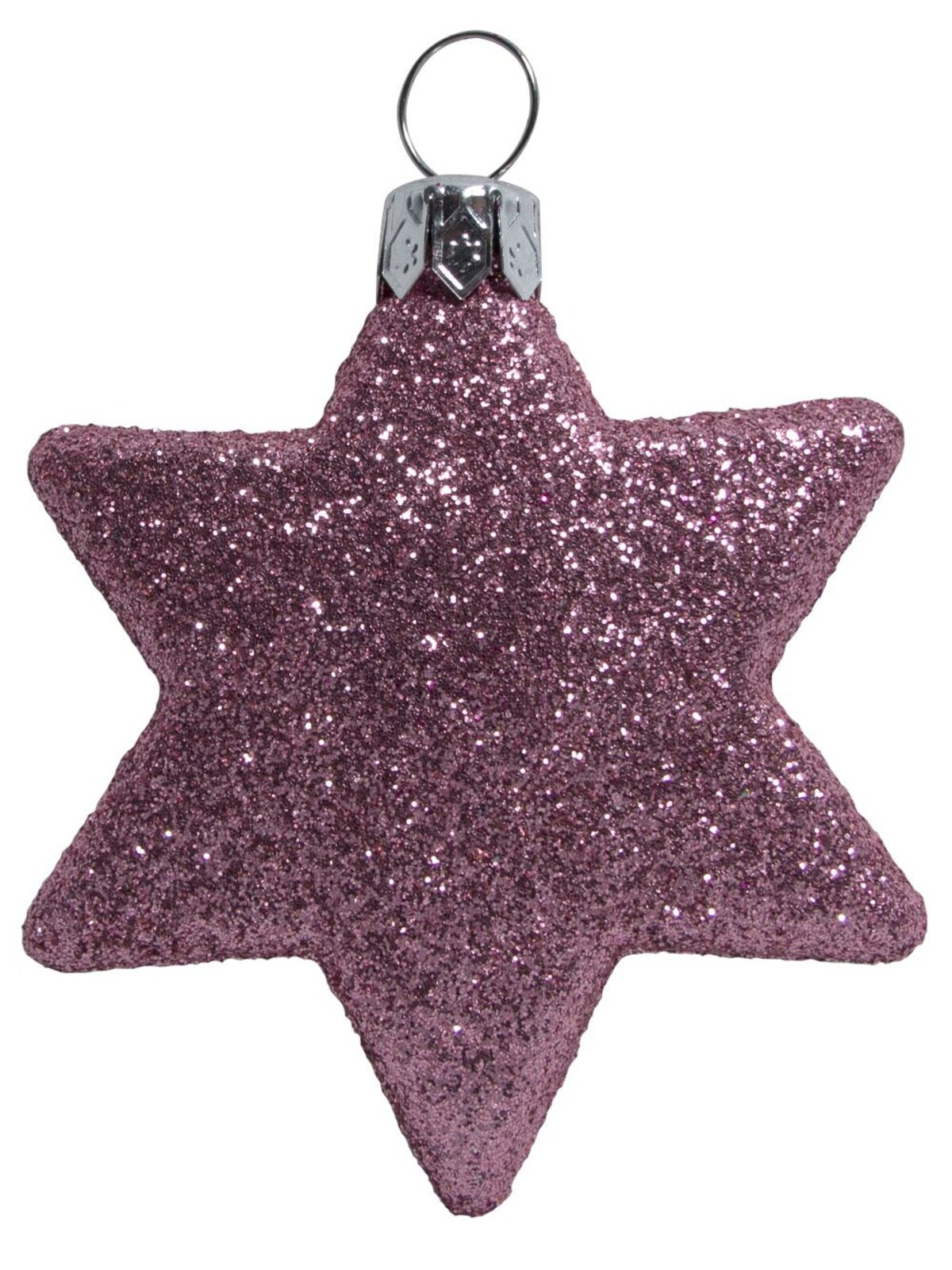 Pink, Peppermint & Gold Glittered Star Decorations - 8 x 65mm  — image 3