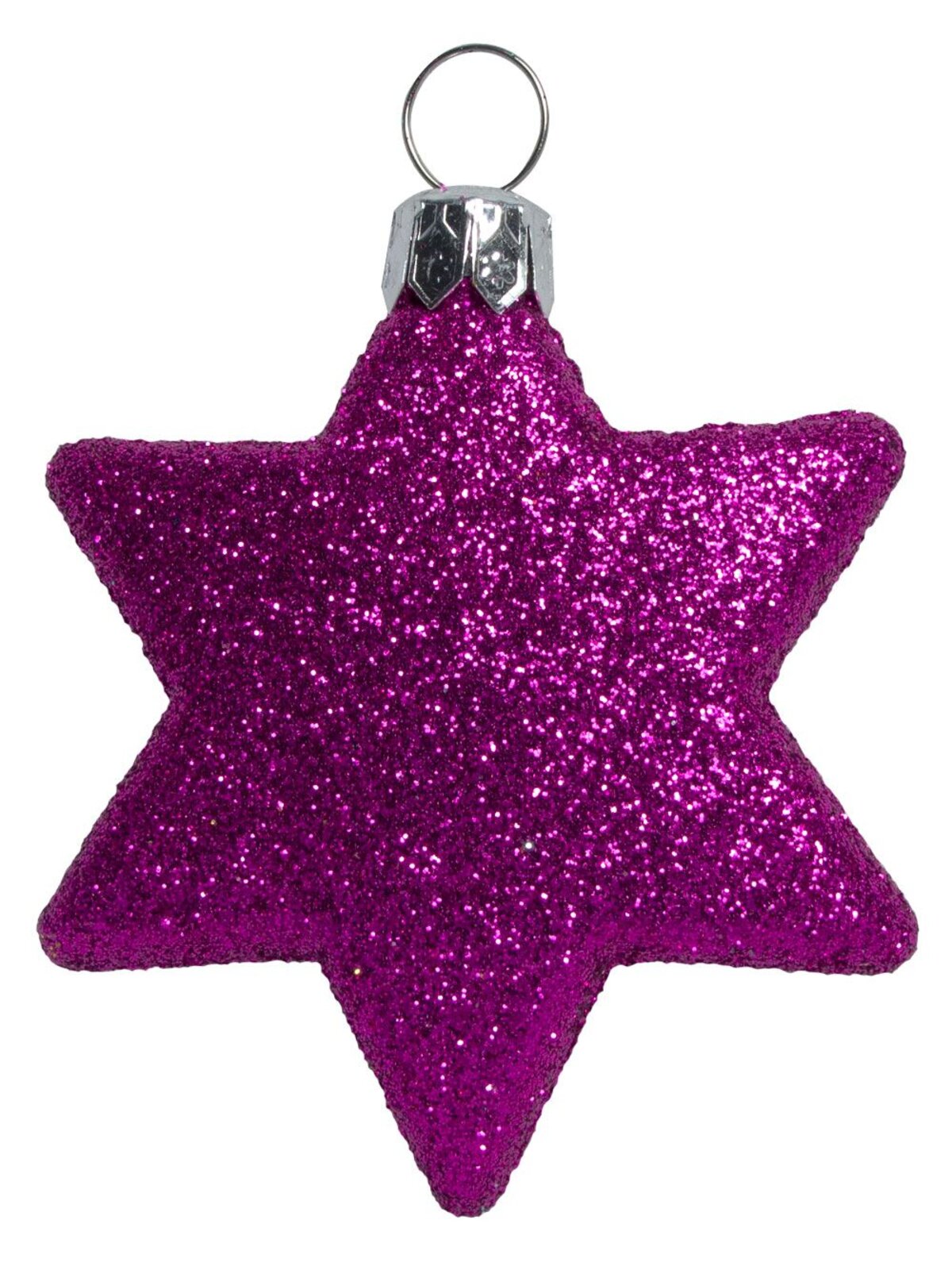 Pink, Peppermint & Gold Glittered Star Decorations - 8 x 65mm  — image 2