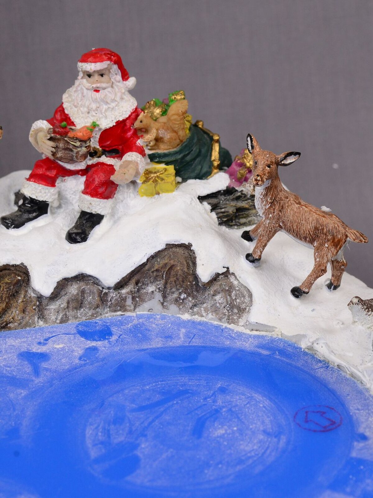 Pond Skating Christmas Scene With Santa, Reindeer & Christmas Critters - 33cm — image 6