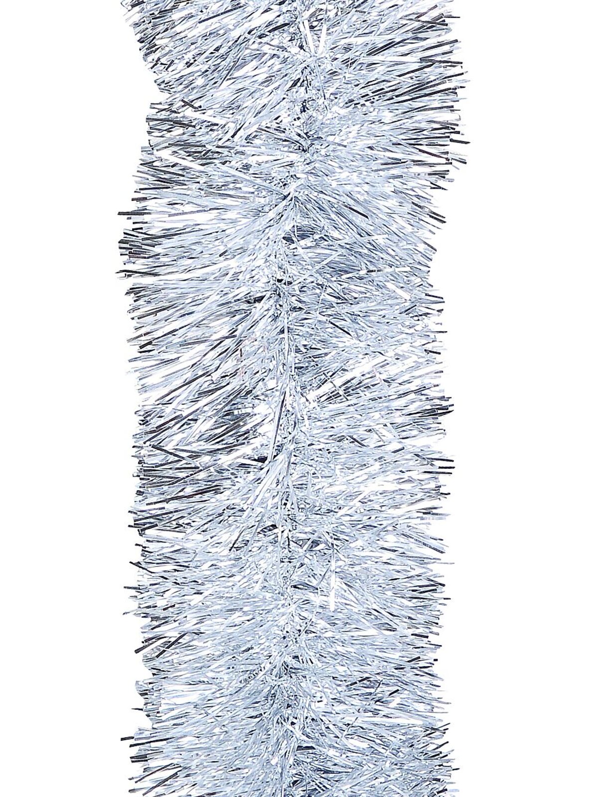Professional 8ply Silver Metallic Fir Needle Christmas Tinsel Garland | 5m x 15cm — image 3