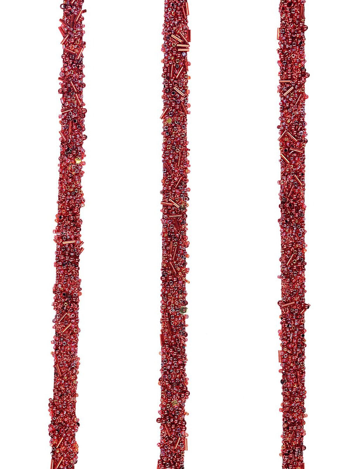 Red Beaded Woven Ribbon Dynamic Drape Garland | 1.8m — image 3