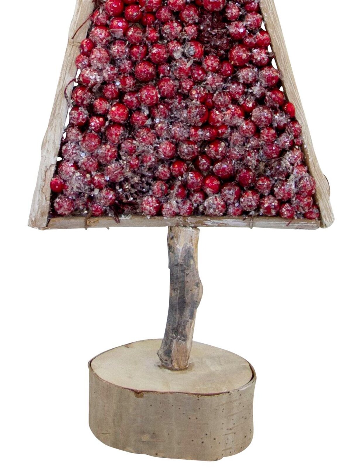 Red Berry Filled Wooden Framed Tree Ornament - 46cm — image 3