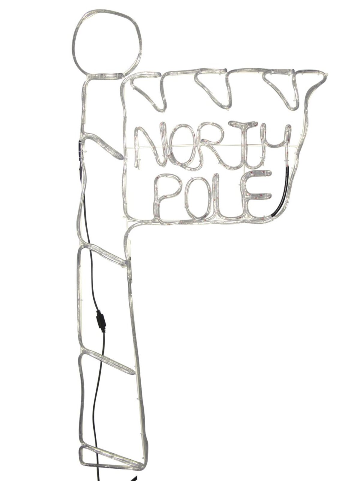 Red & Cool White North Pole Sign LED Rope Light Silhouette - 1.6m — image 4