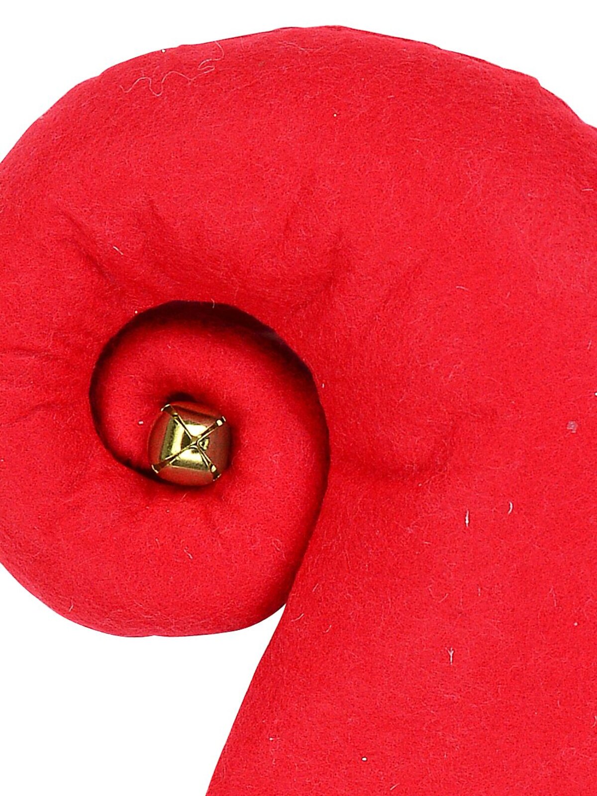 Red Curl Top Felt Traditional Christmas Santa Hat - One Size Fits Most