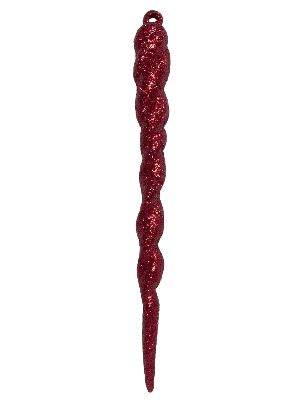 Red, Emerald Green & Gold Glittered Icicle Decorations - 12 x 13cm — image 4