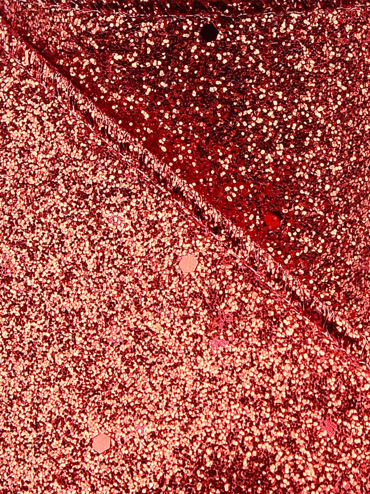 Red Glitter & Flecks Wide Cut Christmas Craft Ribbon With Glitter Edging - 3m