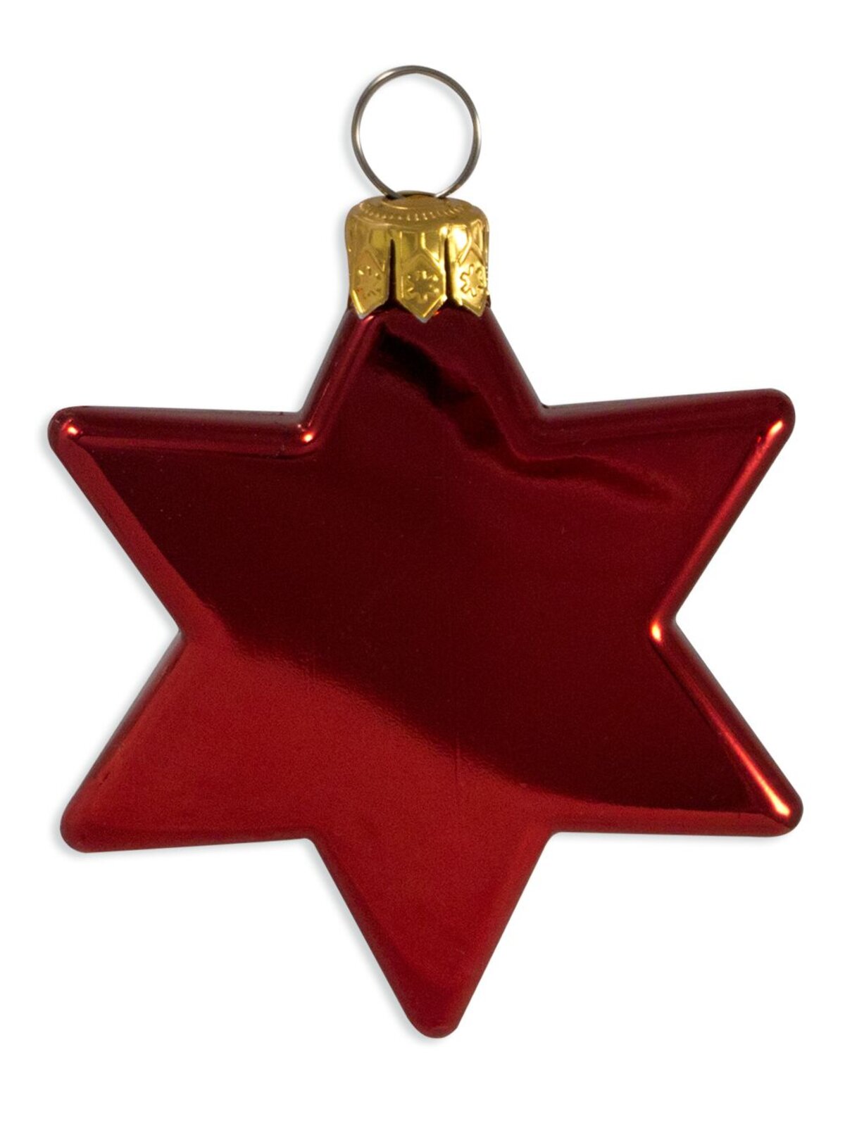 Red, Gold & Green Star Decorations - 8 x 65mm  — image 6