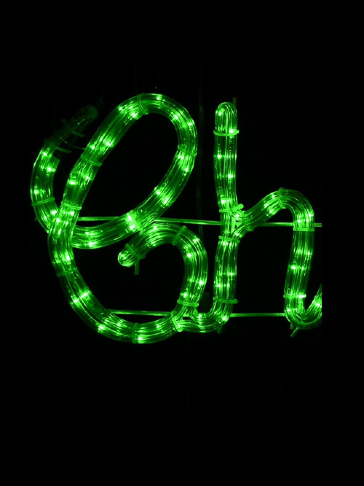 Red & Green Cursive Merry Christmas LED Rope Light Silhouette - 1m — image 5