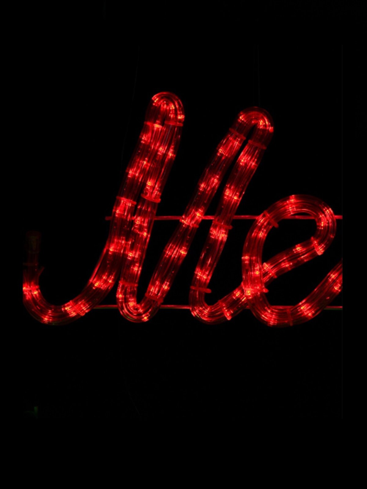 Red & Green Cursive Merry Christmas LED Rope Light Silhouette - 1m — image 4