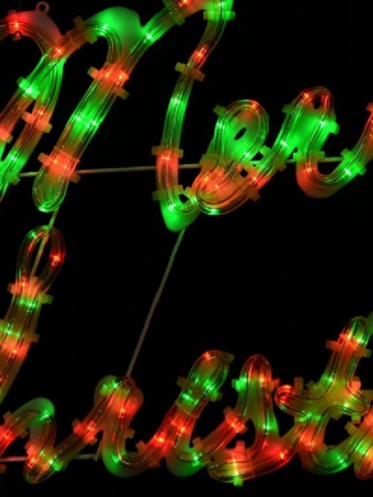 Red & Green Cursive Merry Christmas LED Rope Light Silhouette - 72cm — image 3