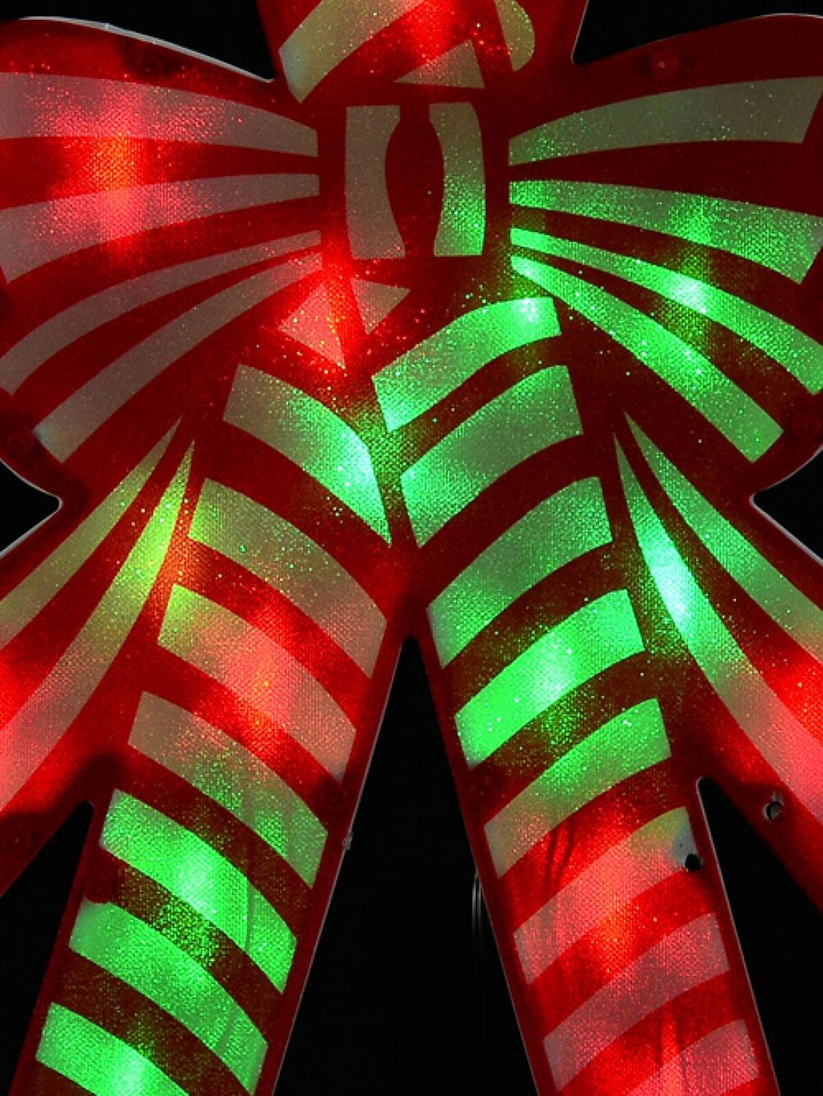 Red & Green Dual Bulb Twinkle PVC Candy Canes Light Silhouette - 49cm — image 4