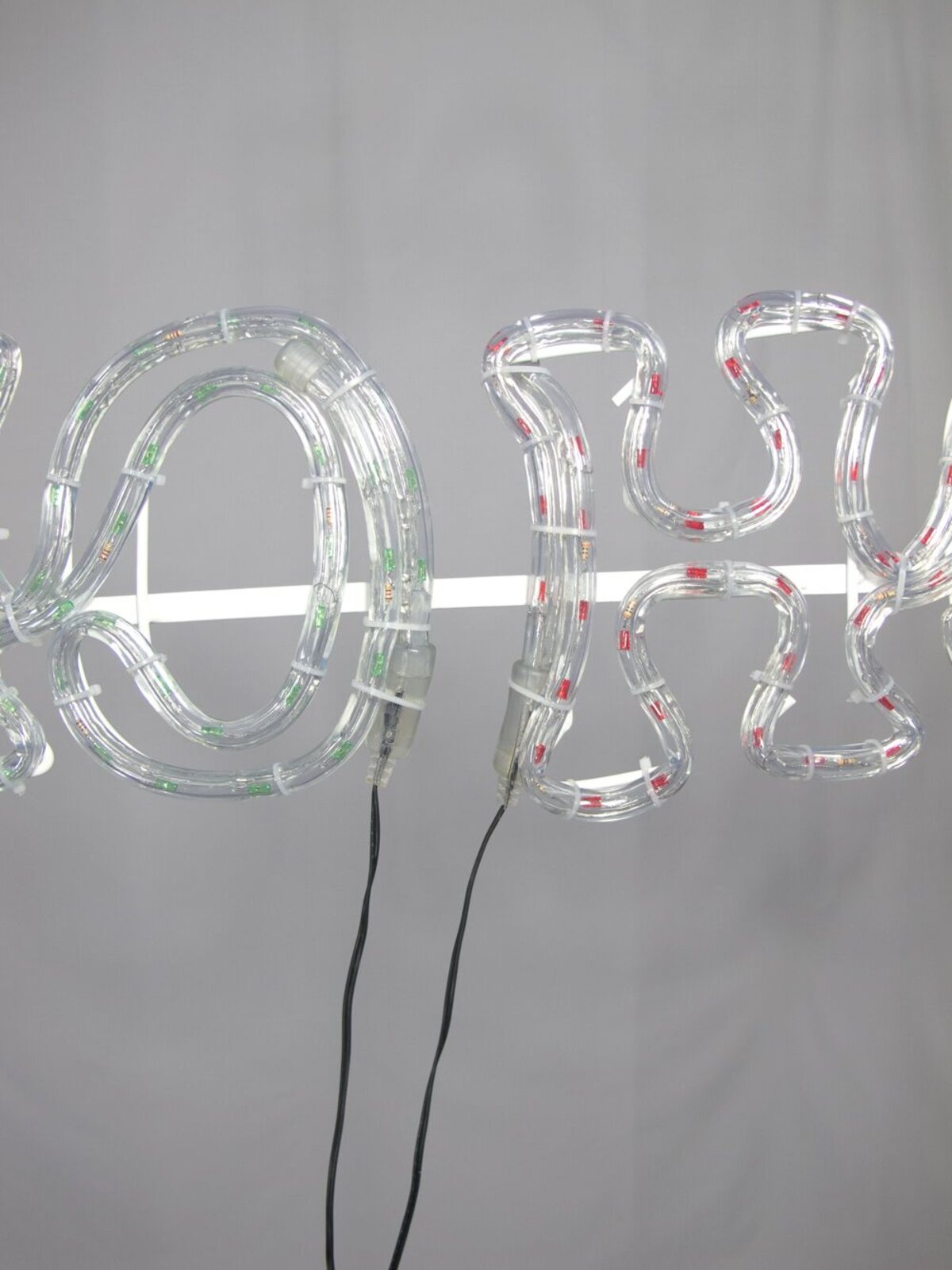 Red & Green Ho Ho Ho LED Rope Light Silhouette - 85cm — image 4