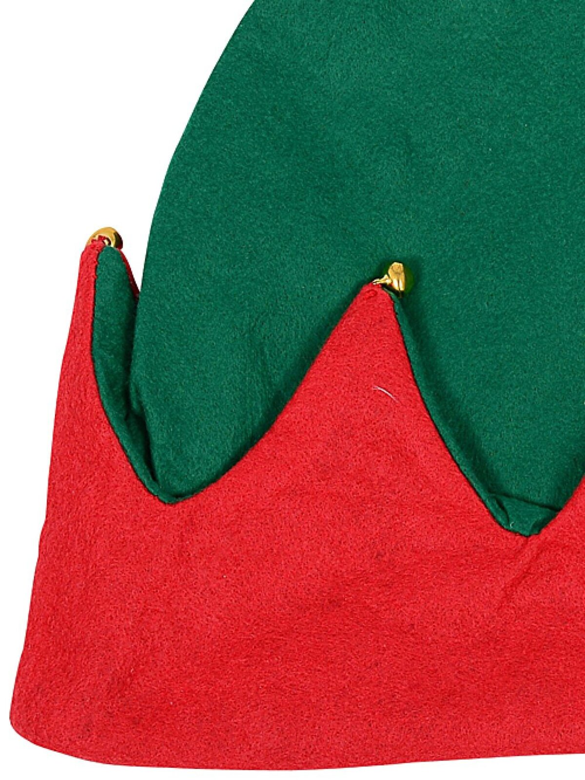 Red & Green Traditional Elf Hat With Jingle Bells | One Size Fits Most — image 5