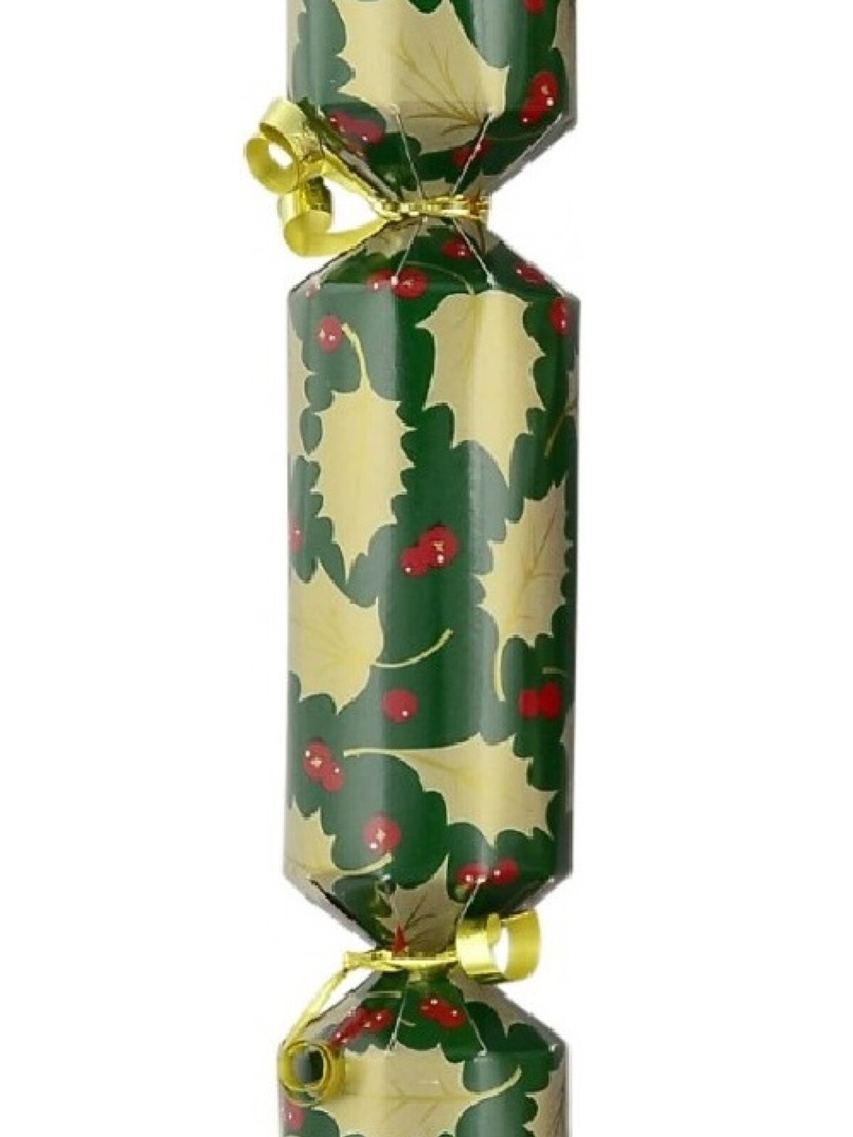 Red & Green With Gold Holly Leaf Design Christmas Bon Bons - 100 x 28cm
