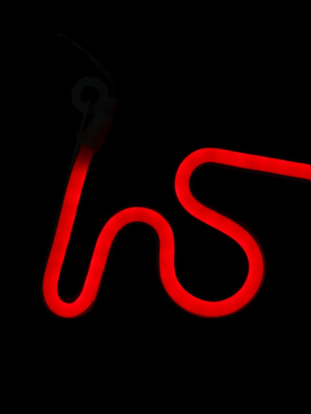 Red Love Flat Neon Flex Rope Light Display - 30cm — image 2