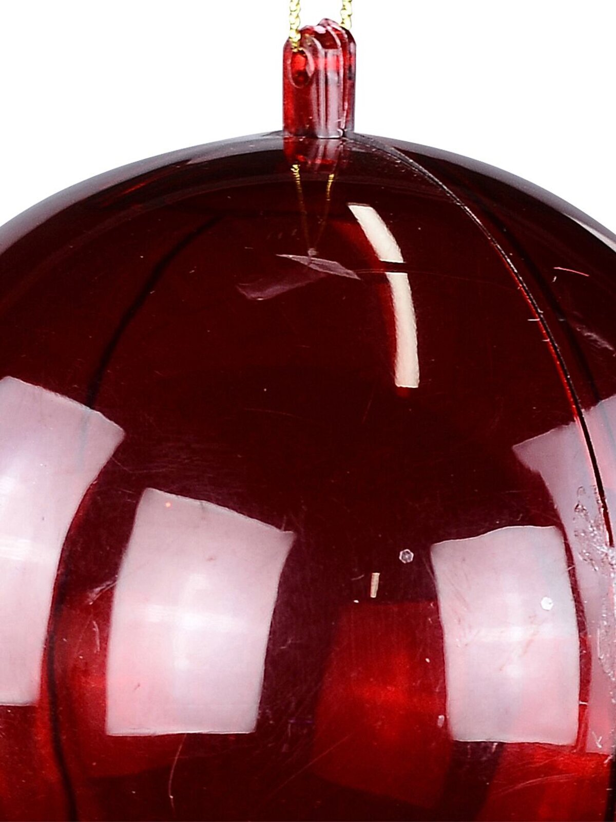 Red Lustrous Signature Transparent Bauble | 10cm — image 3