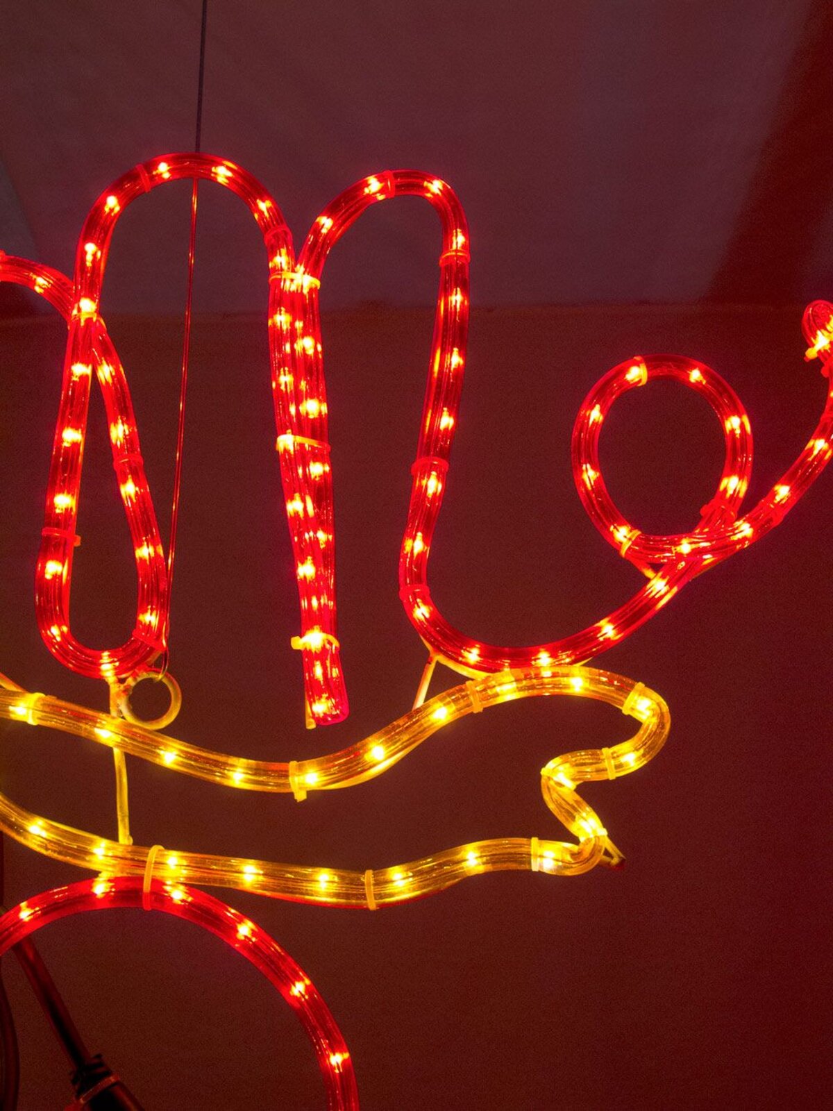 Red Merry Christmas With Holly Rope Light Silhouette - 60cm — image 6