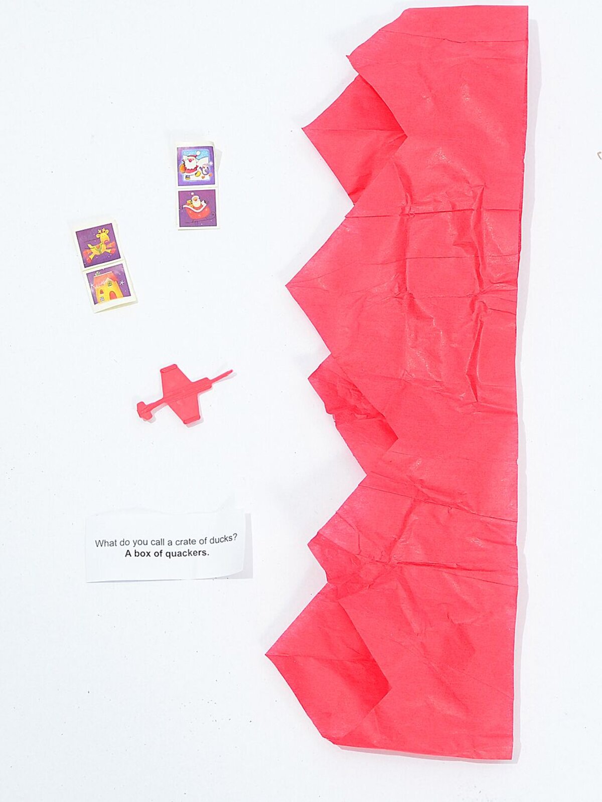 Red Santa With White Beard & Belt Mini Christmas Cracker Bon Bons - 8 x 14cm