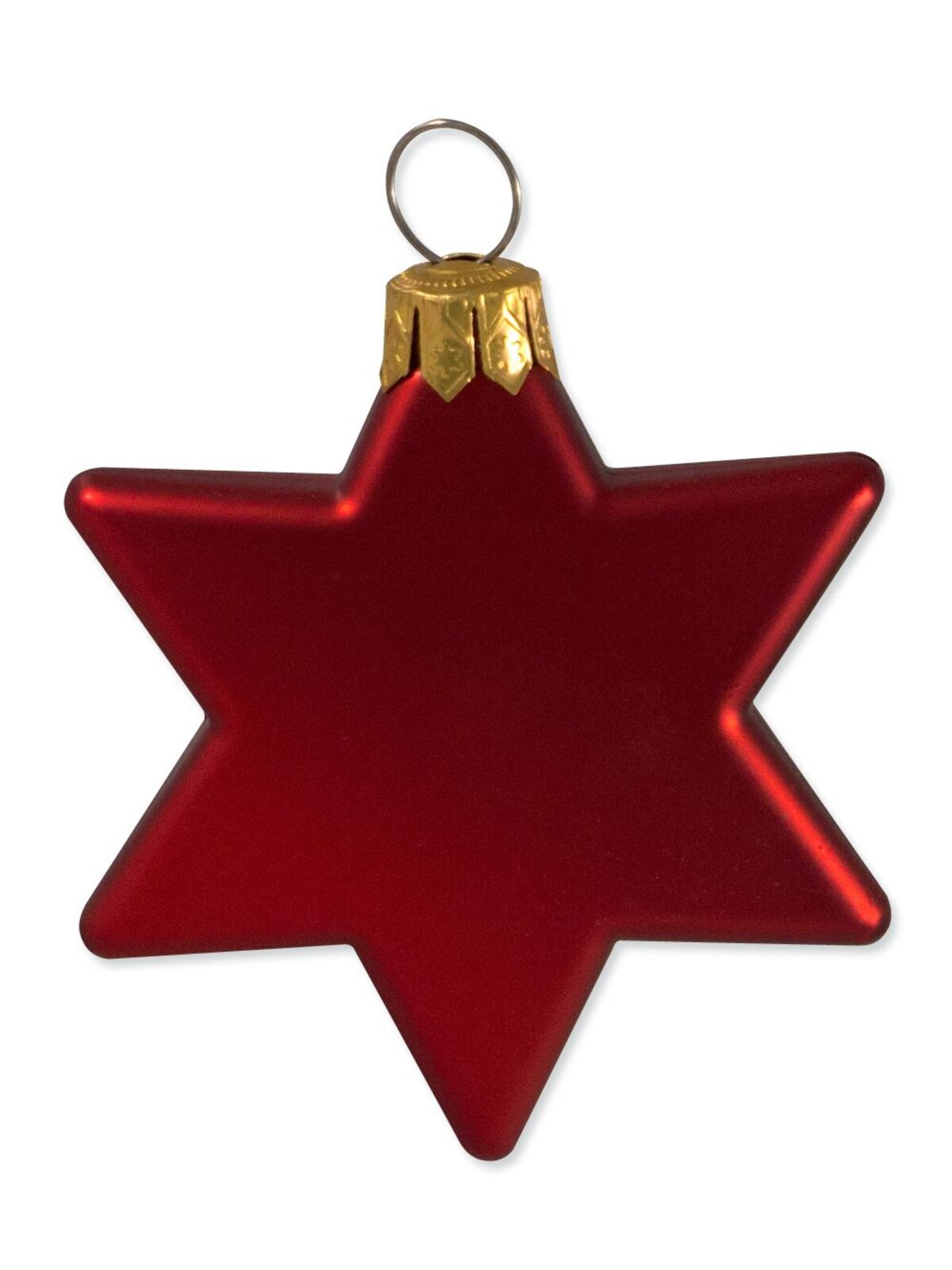 Red & Silver Metallic & Matte Star Decorations - 20 x 65mm