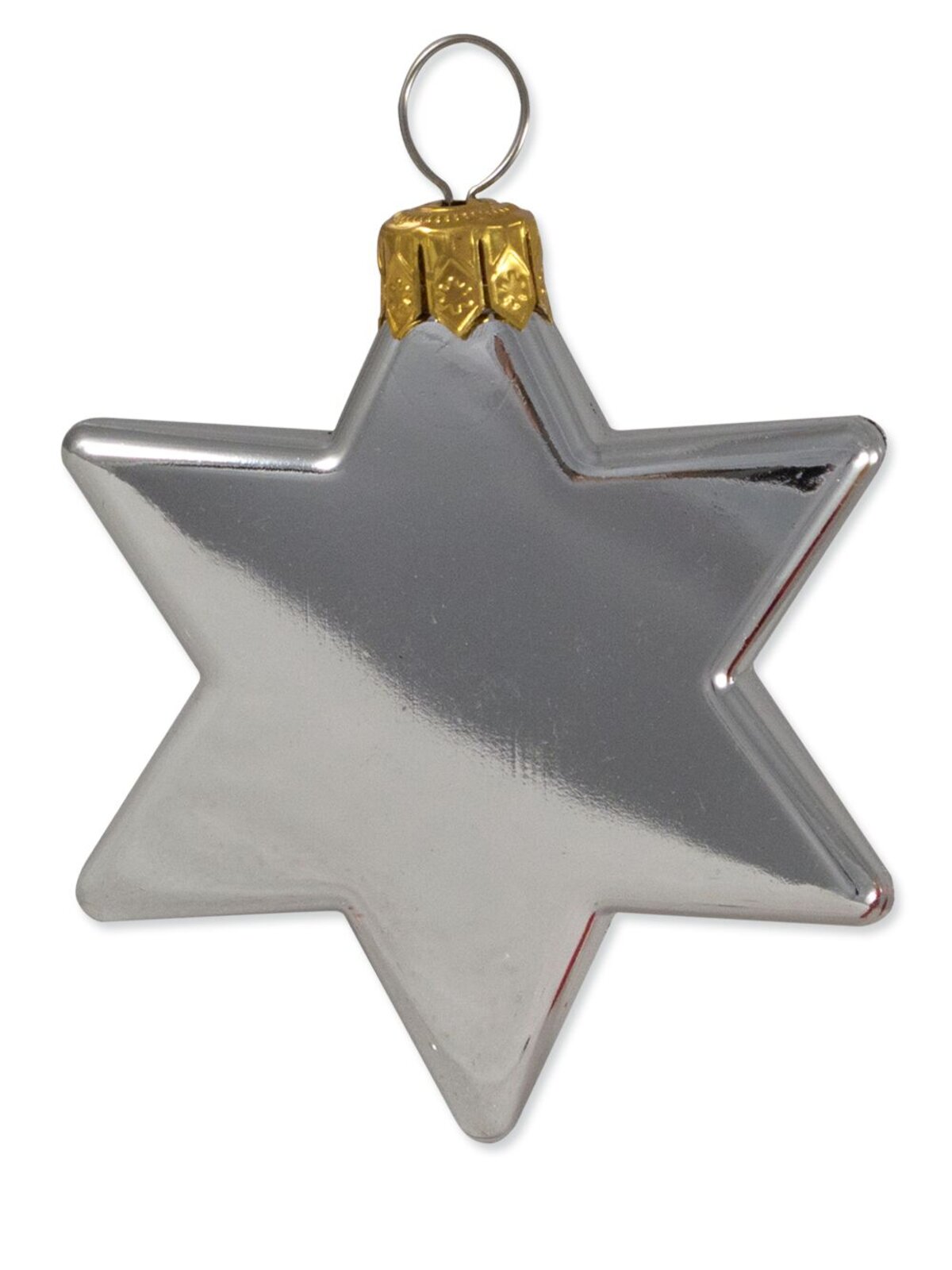 Red & Silver Metallic & Matte Star Decorations - 20 x 65mm