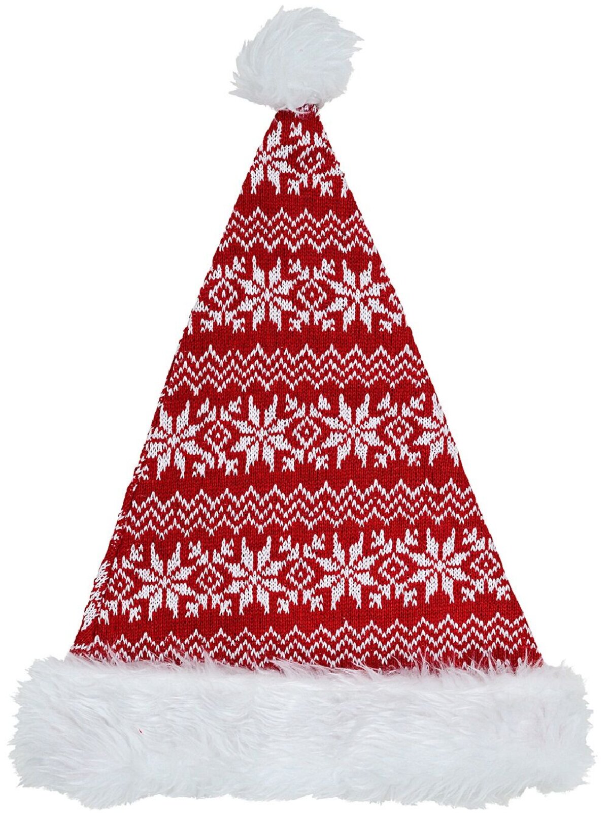 Red & White Knitted Sweater Style Santa Hat | One Size Fits Most — image 2
