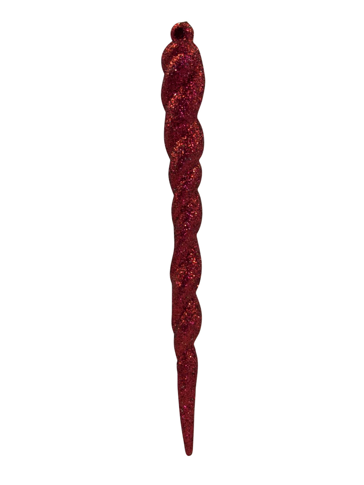Red, White & Silver Glittered Icicle Decorations - 12 x 13cm