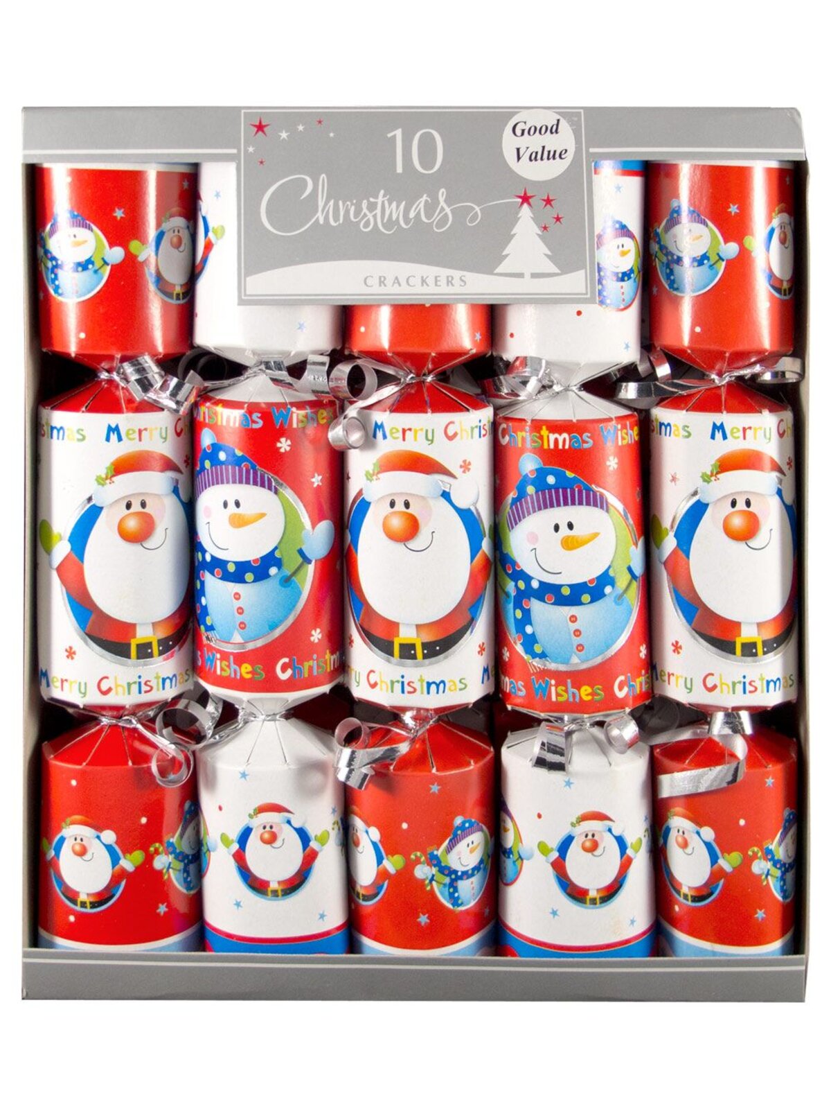 Red & White With Snowman & Santa Bon Bons - 10 x 23cm — image 2