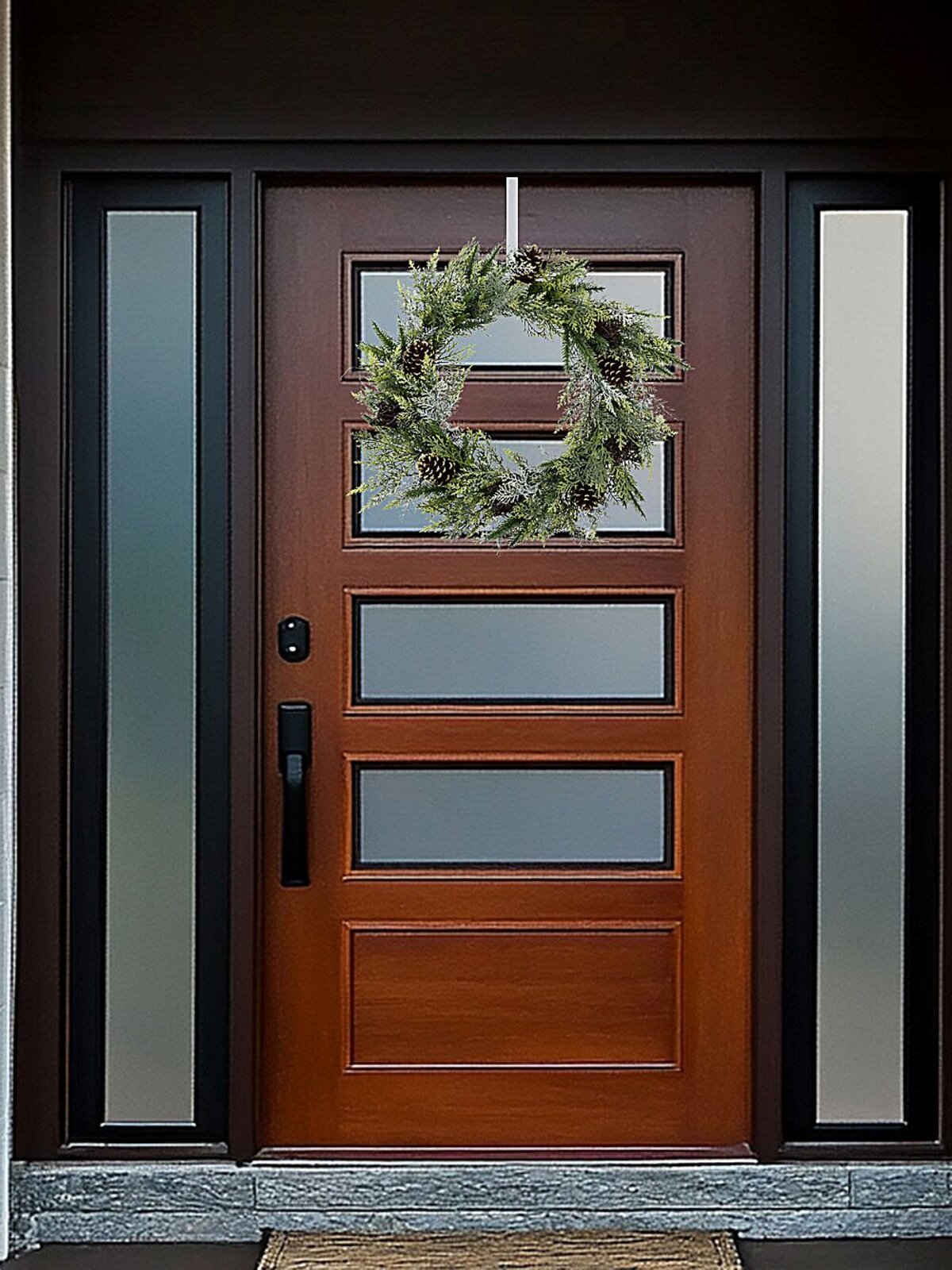 Reusable Clear Christmas Wreath Hanger | 36cm Over Door Hook Holds 11kg — image 2