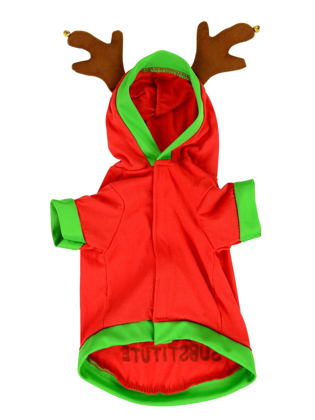Rudolph's Substitute Small Pet Reindeer Hooded Jacket With Antlers — image 2