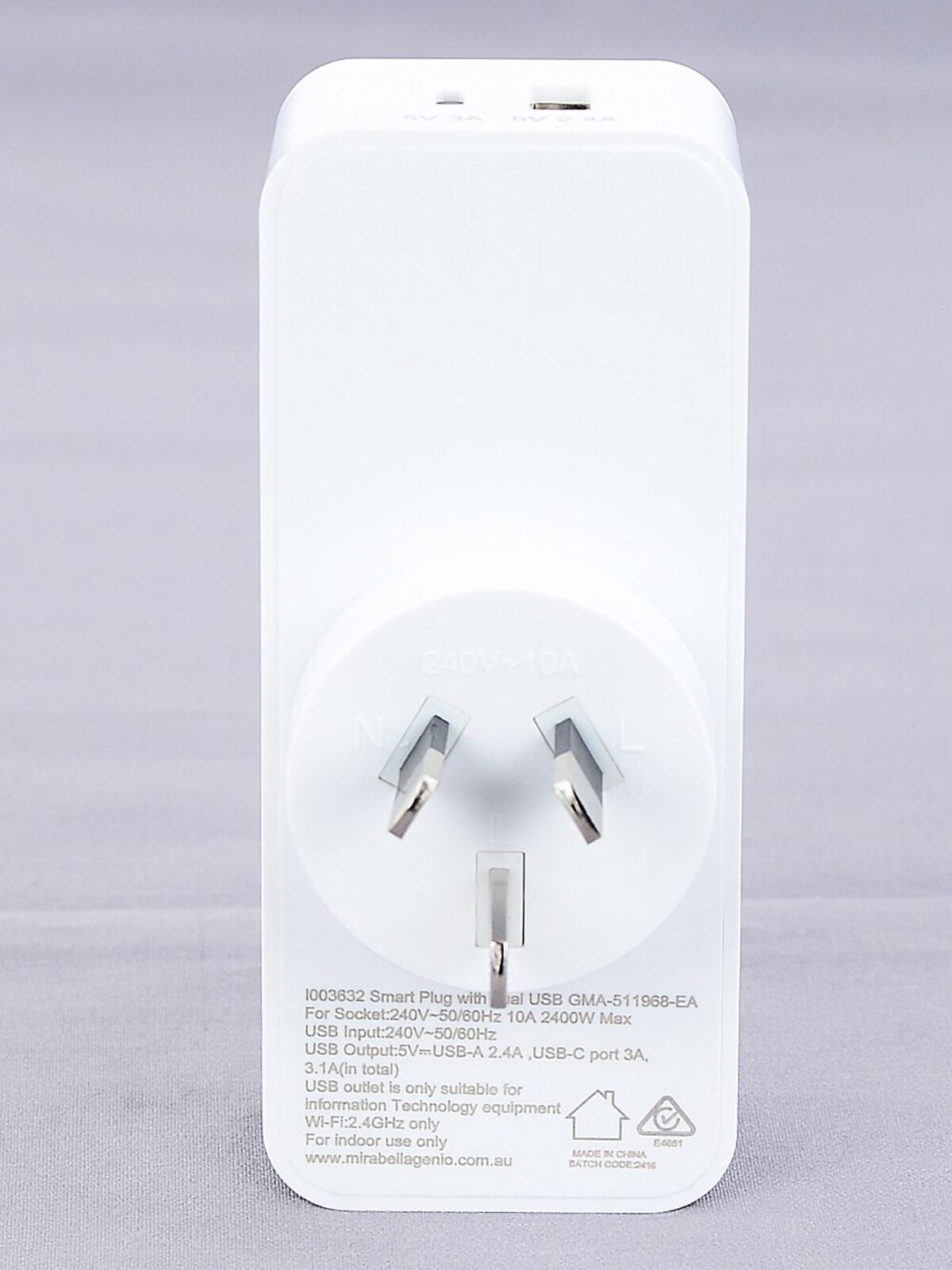 Sansai Surge Protected Double Adapter | Vertical 2 Way Indoor Socket Expander — image 5
