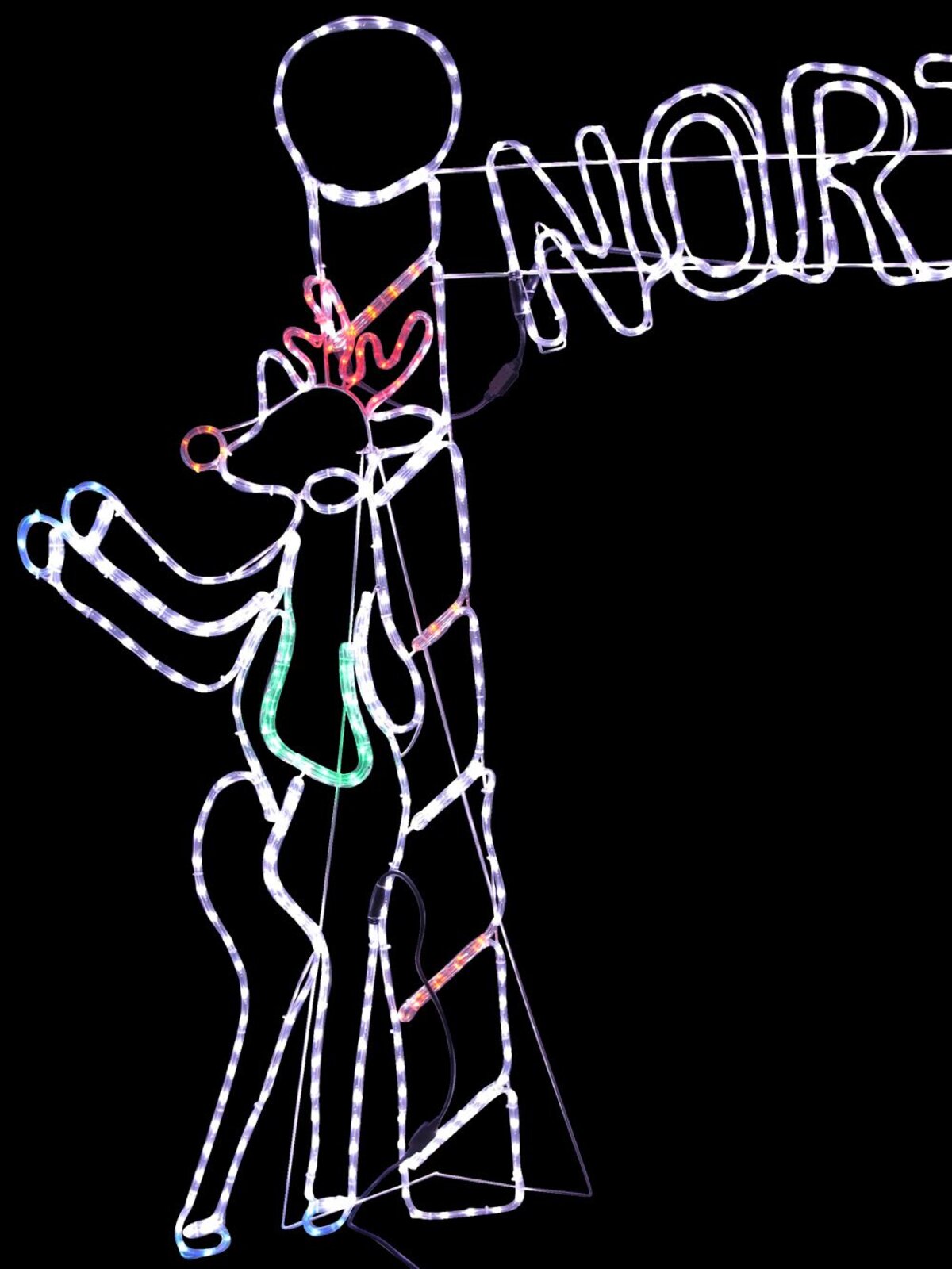 Santa & Deer North Pole Archway LED Rope Light Silhouette - 2.3m — image 3