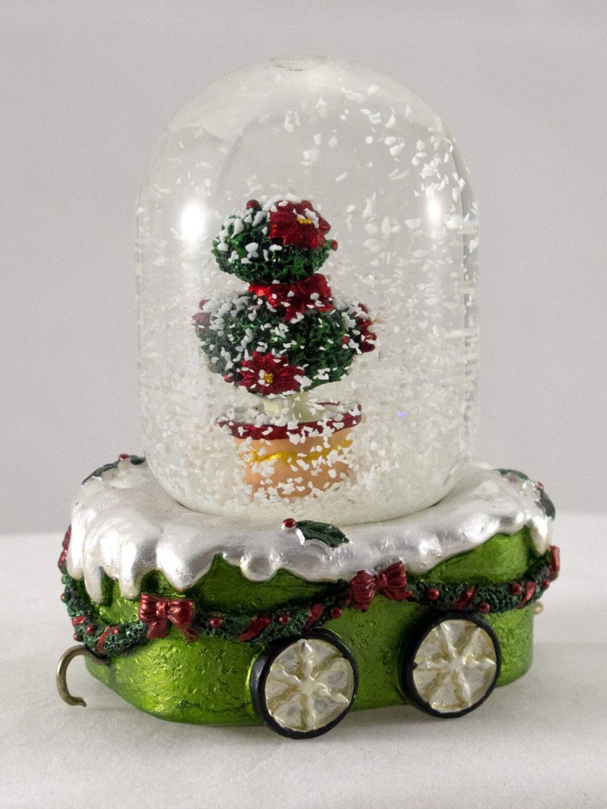 Santa Driving Train With 3 Carriage Waterballs Snowglobe - 26cm