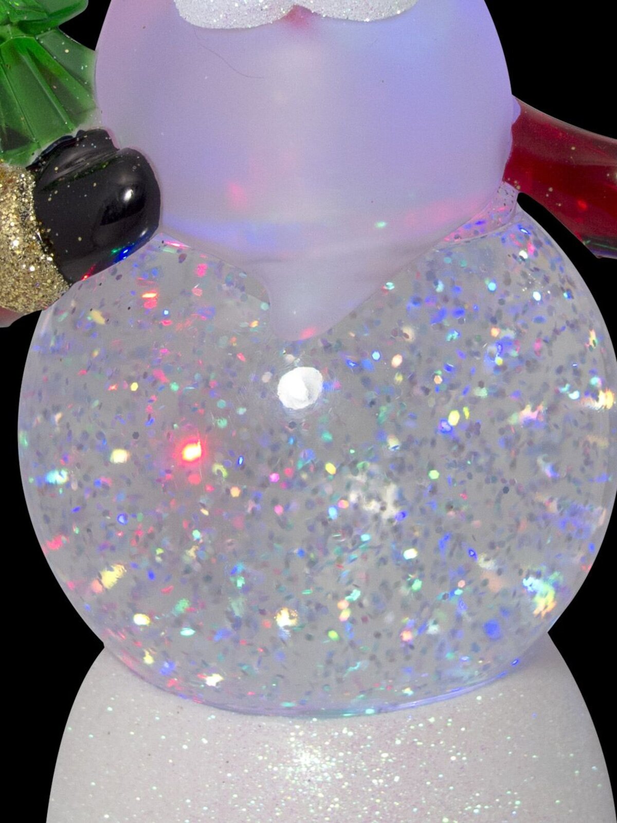 Santa Holding Tree Illuminated Snow Globe Ornament - 22cm — image 8